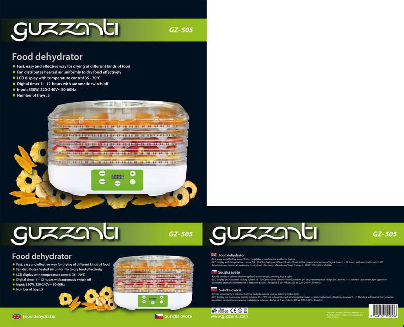 Sušička ovoce Guzzanti GZ 505 bílá, Sušička, ovoce, Guzzanti, GZ, 505, bílá