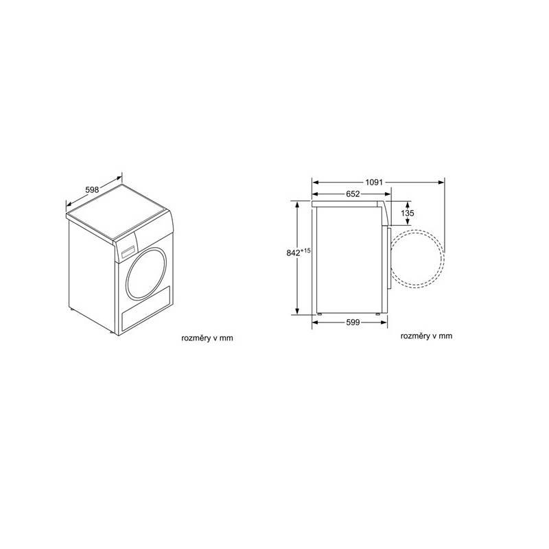 Sušička prádla Bosch WTW85550BY bílá
