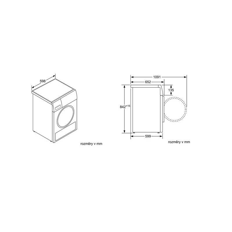 Sušička prádla Bosch WTW87467CS bílá