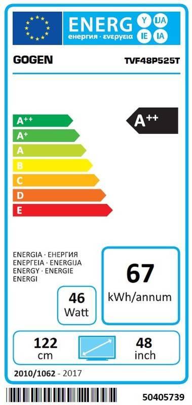 Televize GoGEN TVF 48P525T černá