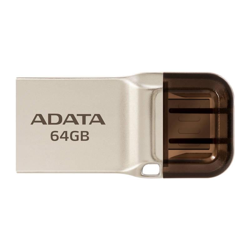 USB Flash ADATA UC360 64GB OTG MicroUSB USB 3.1 zlatý