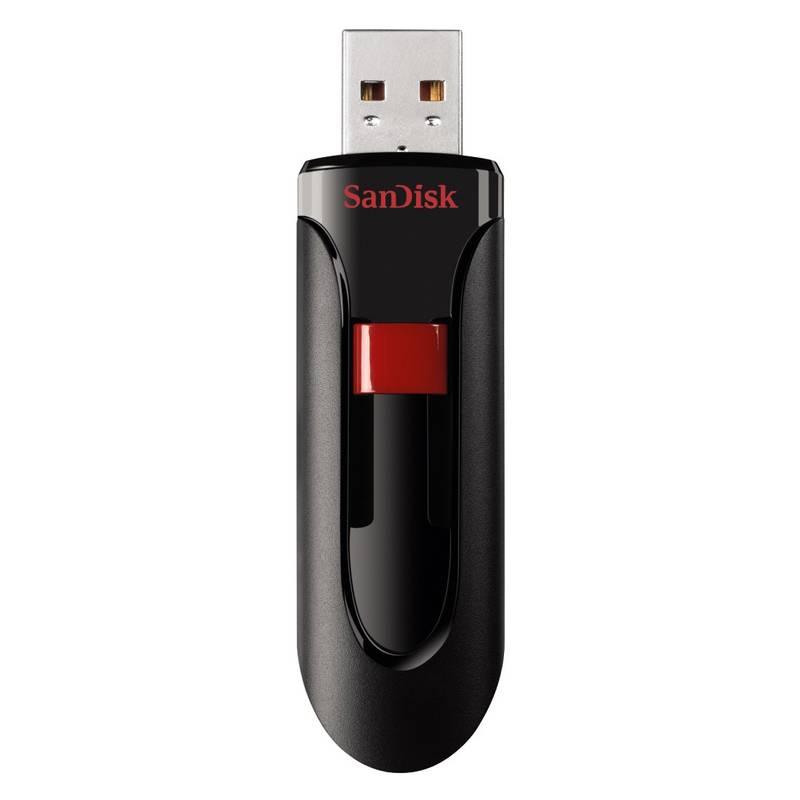 USB Flash Sandisk Cruzer Glide 64GB černý červený