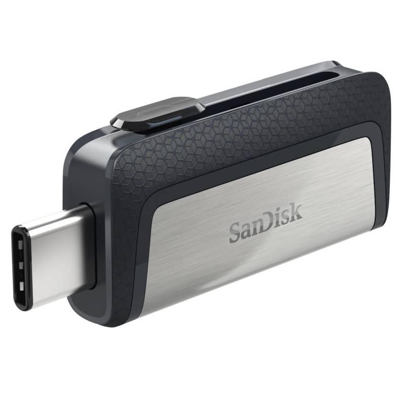 USB Flash Sandisk Ultra Dual 32GB OTG USB-C USB 3.1 černý stříbrný