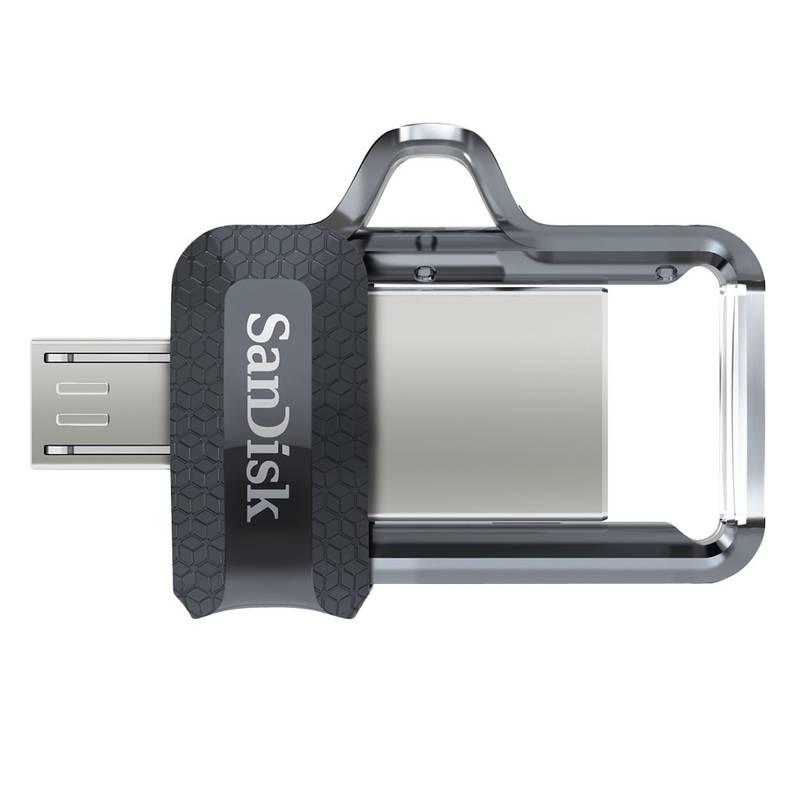 USB Flash Sandisk Ultra Dual m3.0 128GB OTG MicroUSB USB 3.0 černý