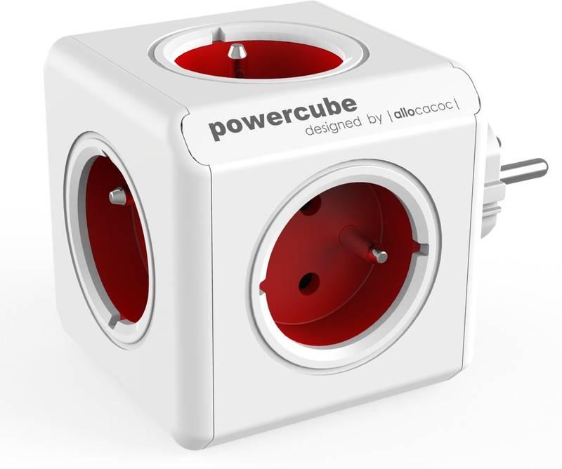 Zásuvka Powercube Original, 5x zásuvka bílá červená