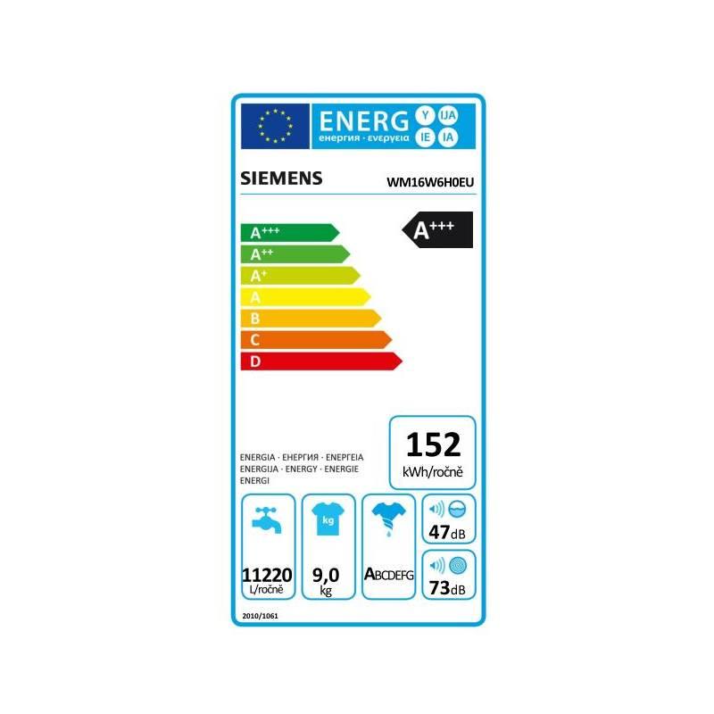 Automatická pračka Siemens WM16W6H0EU bílá