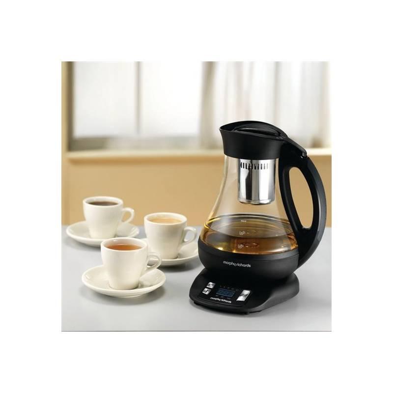 Čajovar Morphy Richards MR-43970 černý nerez průhledný