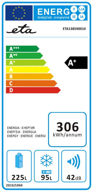 Chladnička s mrazničkou ETA 138590010 nerez