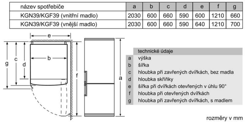 Chladnička s mrazničkou Siemens KG39FPB45 černá