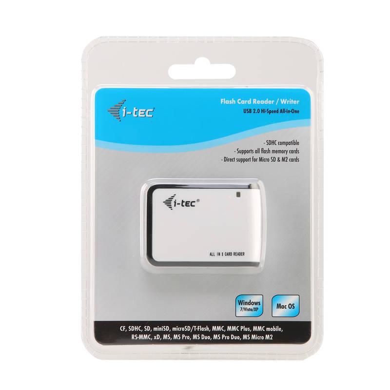 Čtečka paměťových karet i-tec All in One USB 2.0 bílá