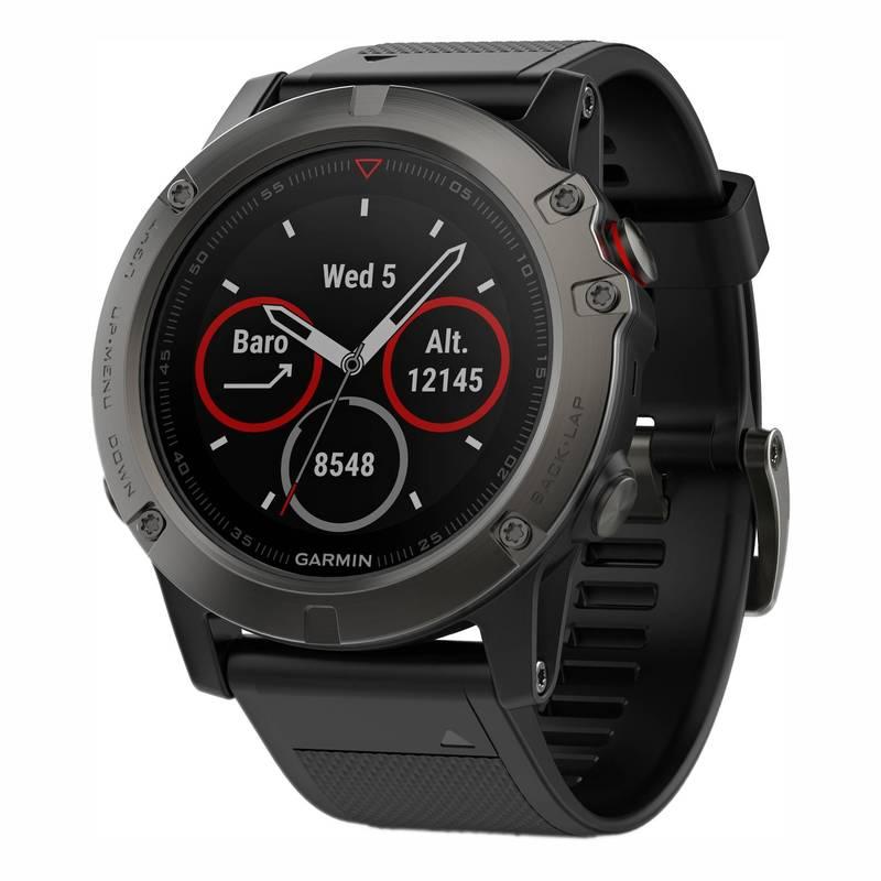 GPS hodinky Garmin Fenix5X Saphire Gray Optic černé