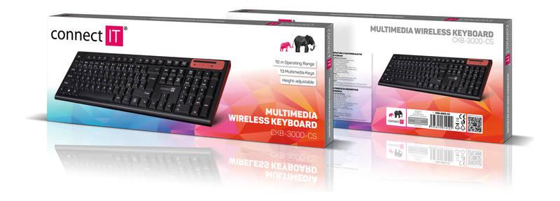 Klávesnice Connect IT CKB-3000-CS, CZ SK černá