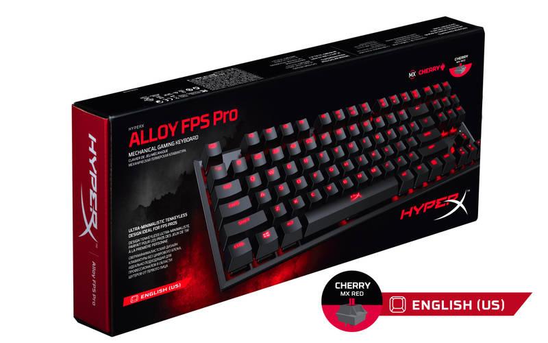 Klávesnice HyperX Alloy FPS Pro Mechanical, MX Red, US černá