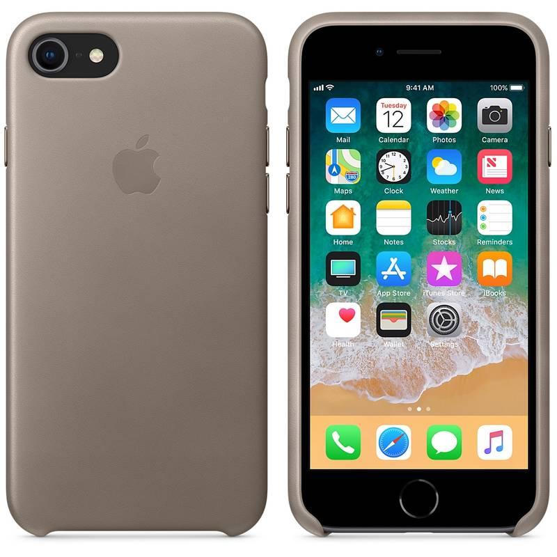 Kryt na mobil Apple Leather Case pro iPhone 8 7 - kouřový