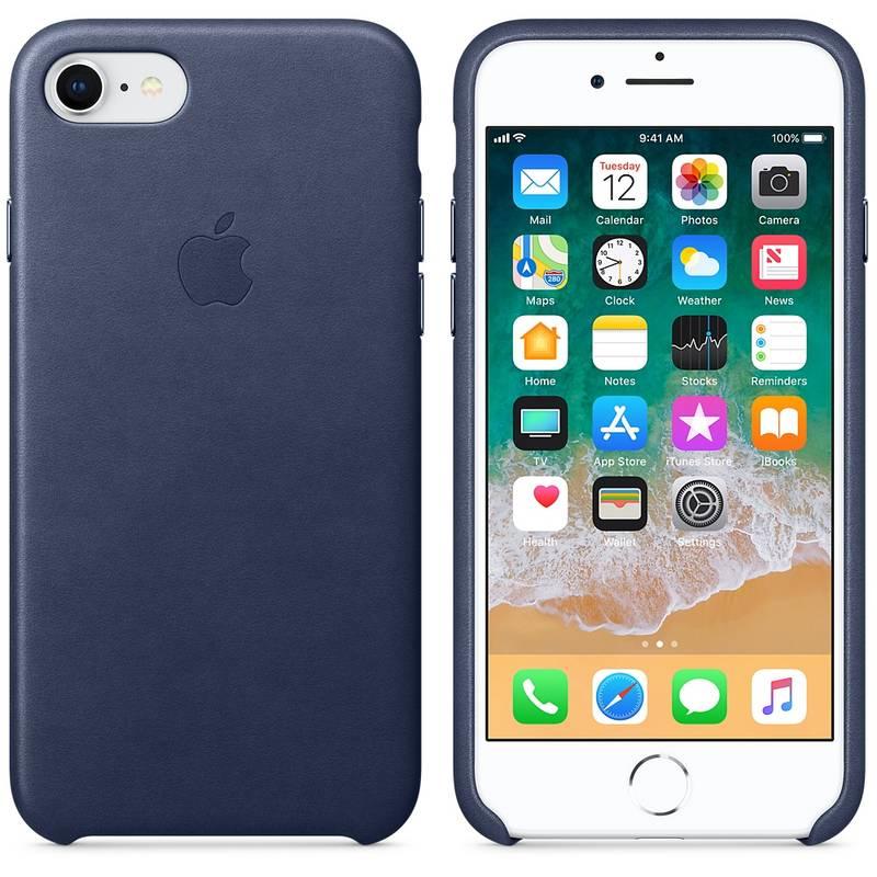 Kryt na mobil Apple Leather Case pro iPhone 8 7 - půlnočně modrý