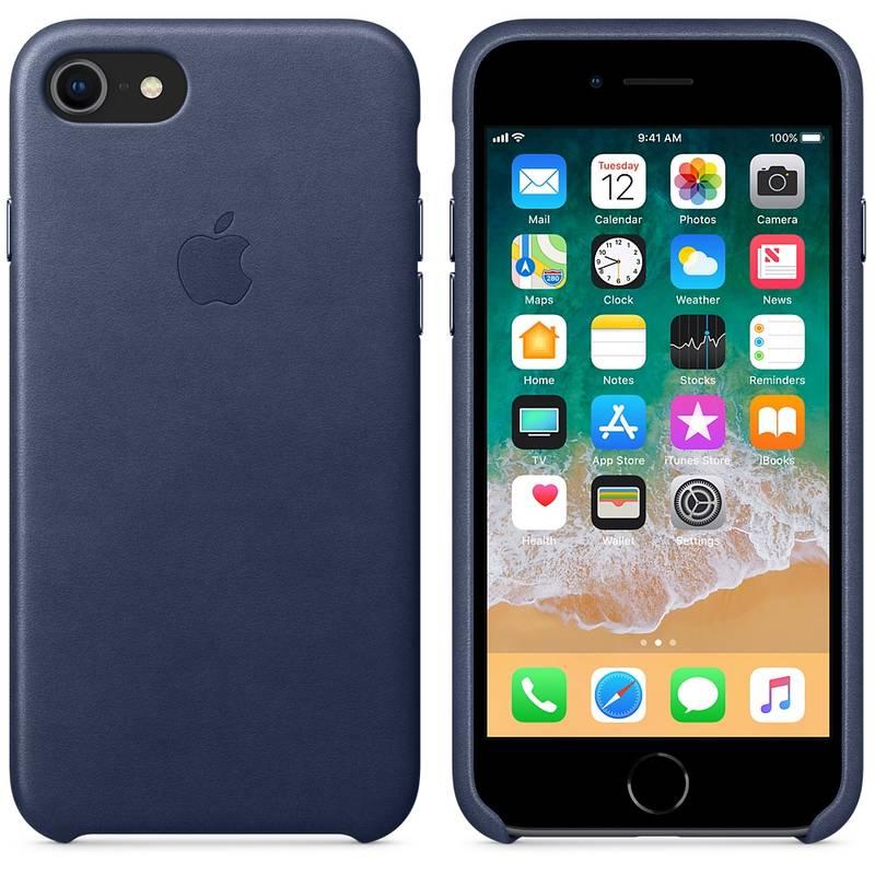 Kryt na mobil Apple Leather Case pro iPhone 8 7 - půlnočně modrý