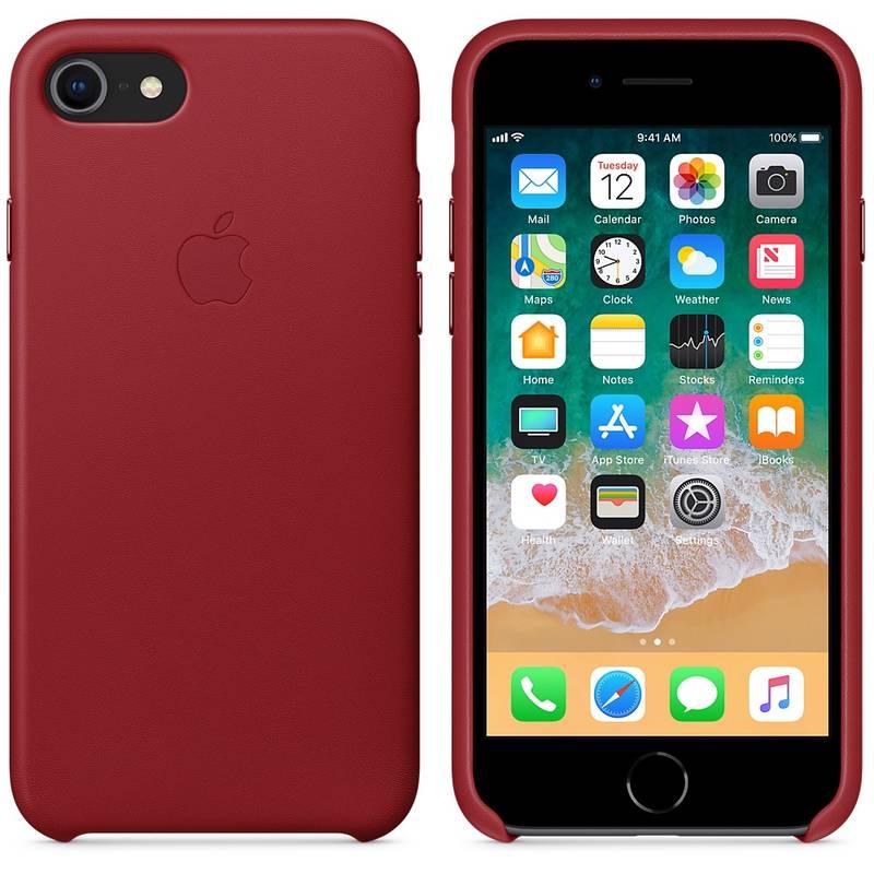 Kryt na mobil Apple Leather Case pro iPhone 8 7 RED červený, Kryt, na, mobil, Apple, Leather, Case, pro, iPhone, 8, 7, RED, červený