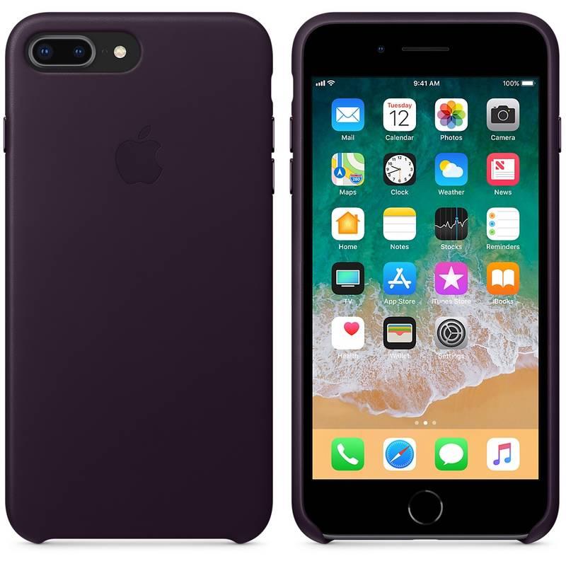 Kryt na mobil Apple Leather Case pro iPhone 8 Plus 7 Plus - lilkově fialový