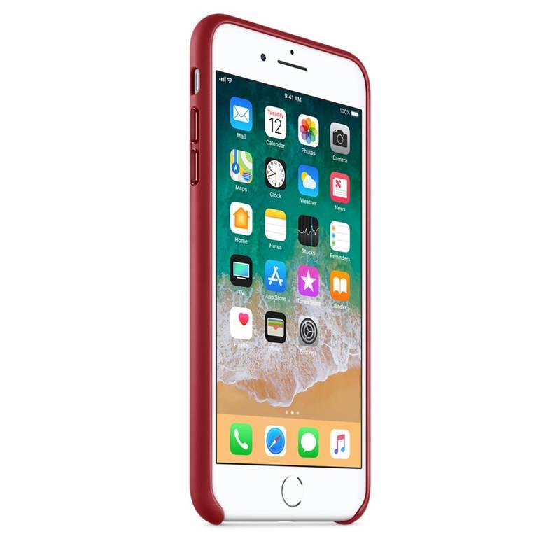 Kryt na mobil Apple Leather Case pro iPhone 8 Plus 7 Plus RED červený