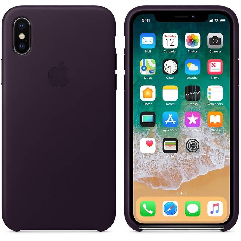 Kryt na mobil Apple Leather Case pro iPhone X - lilkově fialový