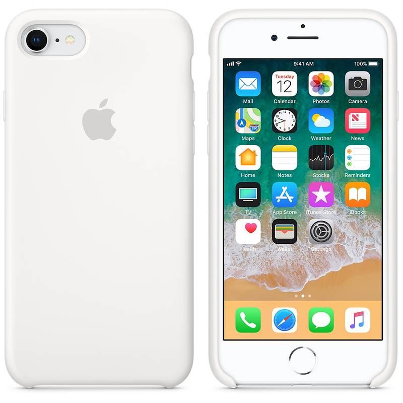 Kryt na mobil Apple Silicone Case pro iPhone 8 7 bílý