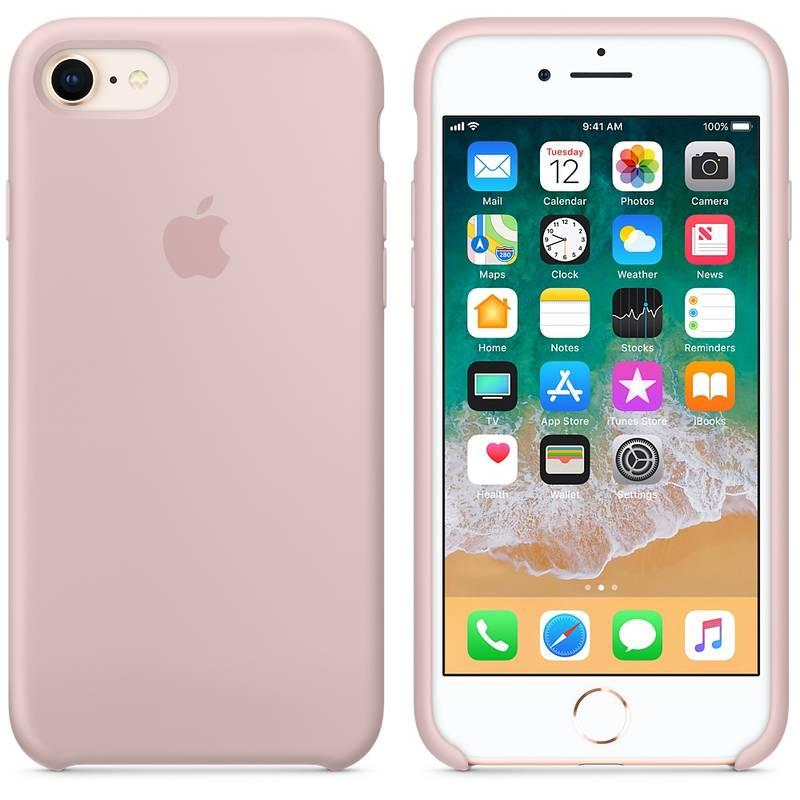 Kryt na mobil Apple Silicone Case pro iPhone 8 7 - pískově růžový