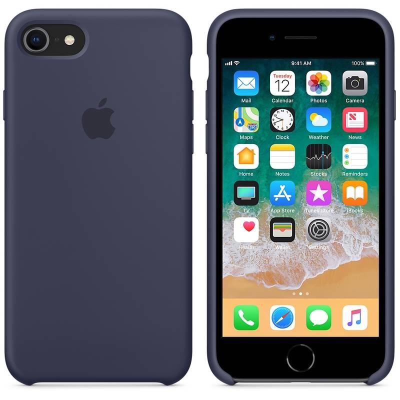 Kryt na mobil Apple Silicone Case pro iPhone 8 7 - půlnočně modrý