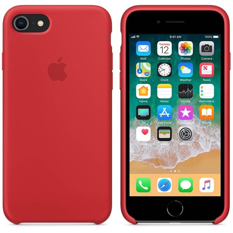 Kryt na mobil Apple Silicone Case pro iPhone 8 7 RED červený