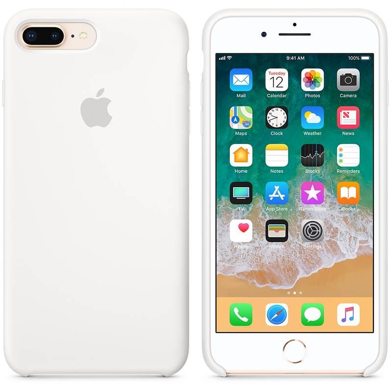 Kryt na mobil Apple Silicone Case pro iPhone 8 Plus 7 Plus bílý