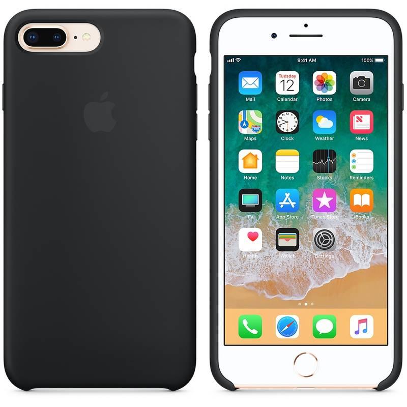 Kryt na mobil Apple Silicone Case pro iPhone 8 Plus 7 Plus černý