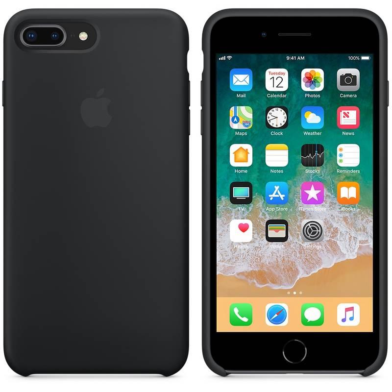 Kryt na mobil Apple Silicone Case pro iPhone 8 Plus 7 Plus černý