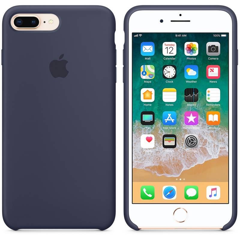 Kryt na mobil Apple Silicone Case pro iPhone 8 Plus 7 Plus - půlnočně modrý