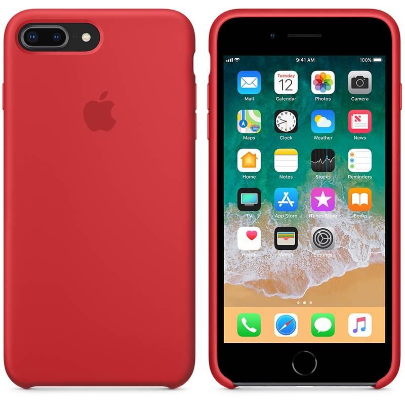 Kryt na mobil Apple Silicone Case pro iPhone 8 Plus 7 Plus RED červený
