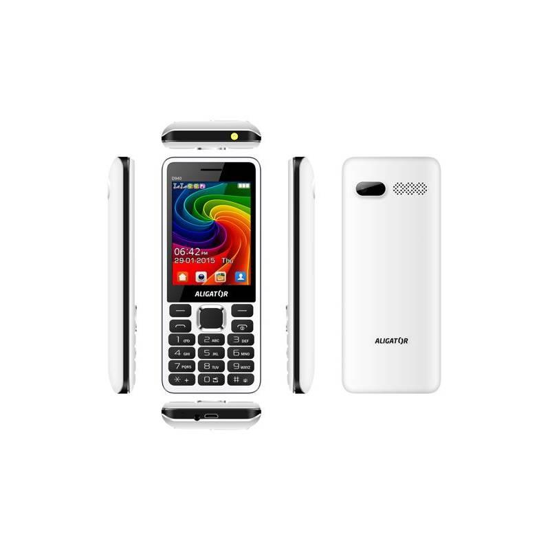 Mobilní telefon Aligator D940 Dual Sim bílý