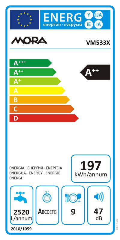 Myčka nádobí Mora VM 533 X nerez