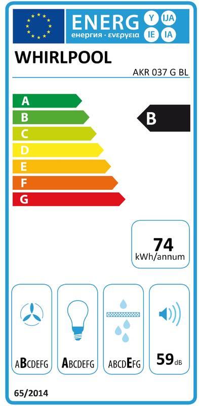 Odsavač par Whirlpool AKR 037 G BL černý
