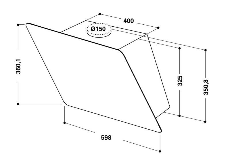 Odsavač par Whirlpool AKR 037 G BL černý
