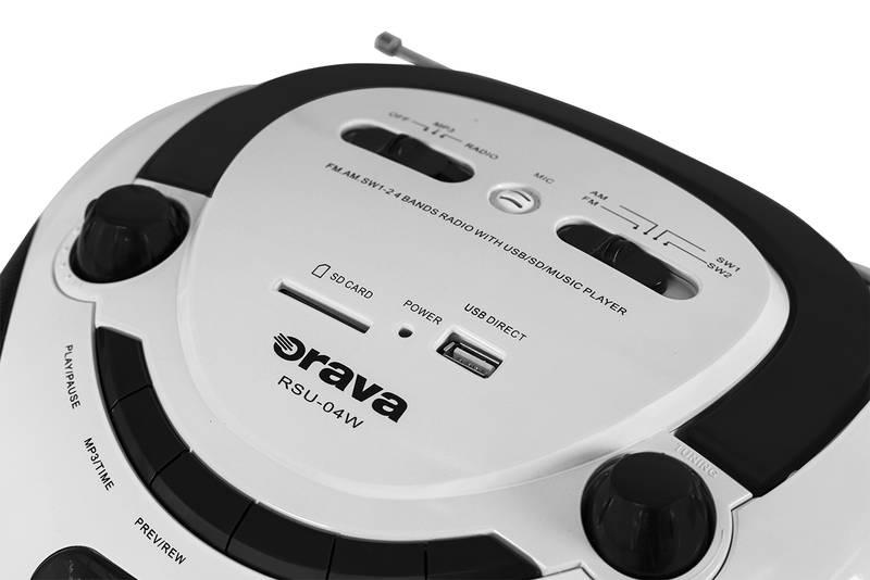 Radiopřijímač Orava RSU-04 bílý