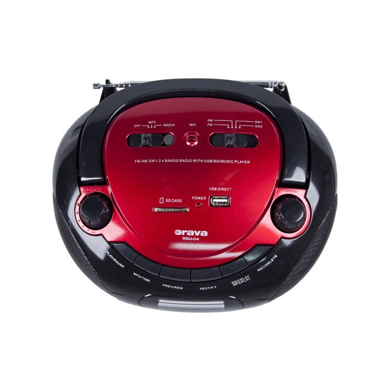 Radiopřijímač Orava RSU-04 černý červený