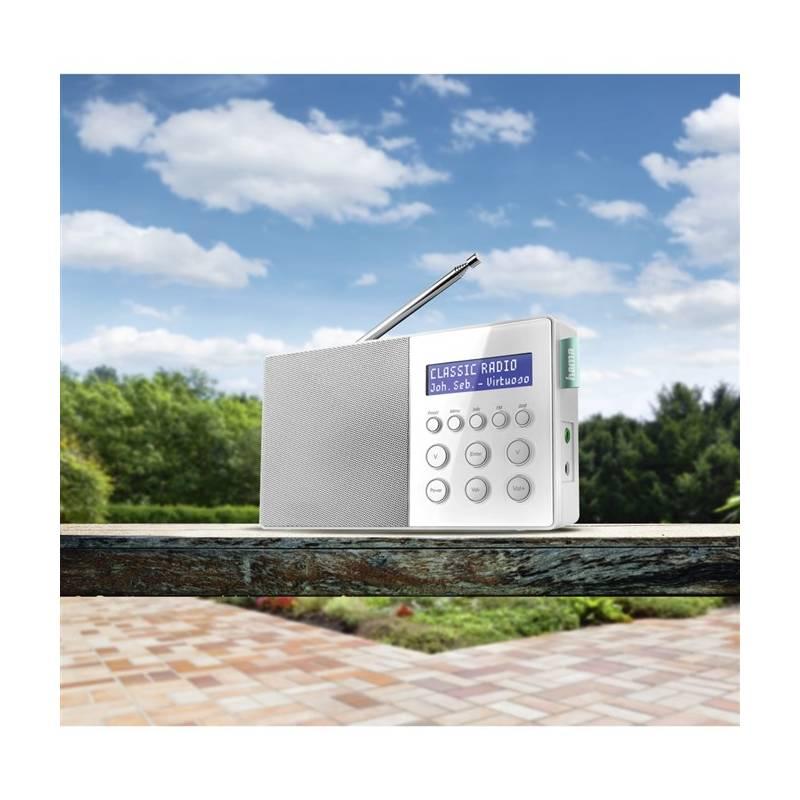 Radiopřijímač s DAB Hama DR10 bílý