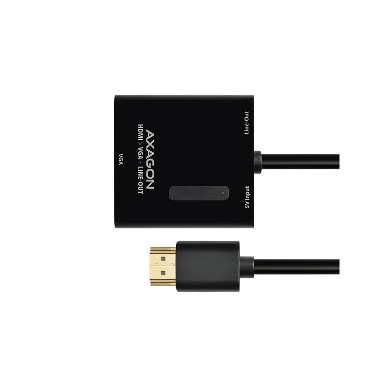 Redukce Axagon VGA HDMI audio výstup černá