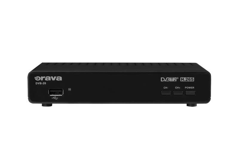 Set-top box Orava DVB-20 černý, Set-top, box, Orava, DVB-20, černý