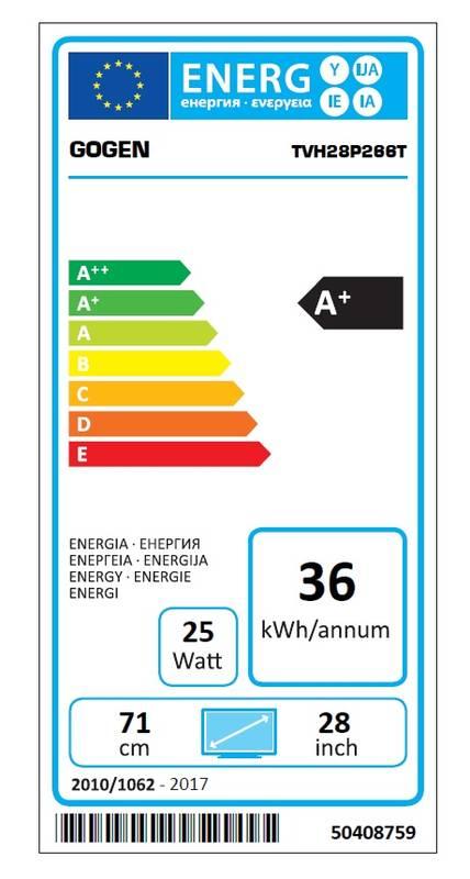 Televize GoGEN TVH 28P266T černá