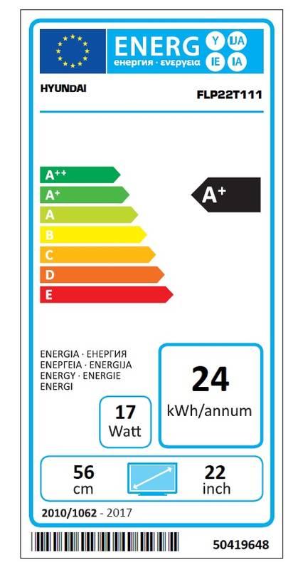 Televize Hyundai FLP 22T111 černá