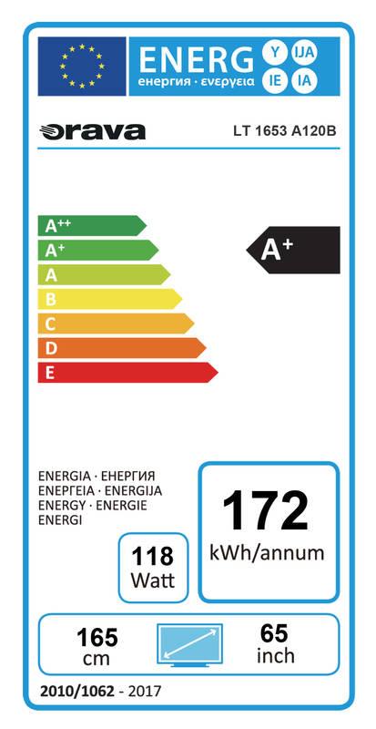 Televize Orava LT-1653 černá