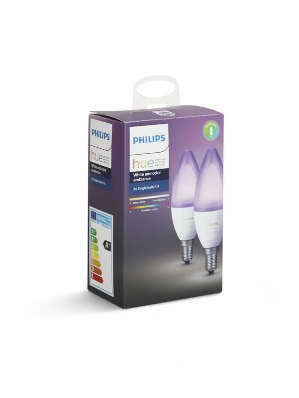 Žárovka LED Philips Hue 6,5W, E14, White and Color Ambiance