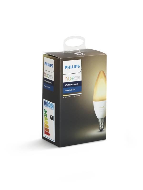 Žárovka LED Philips Hue 6W, E14, White Ambiance