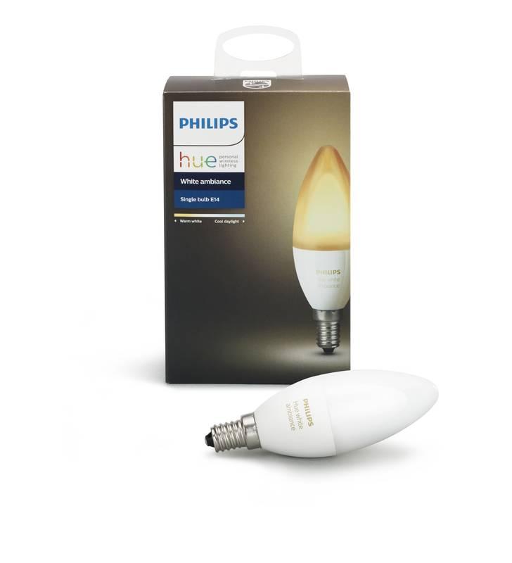 Žárovka LED Philips Hue 6W, E14, White Ambiance