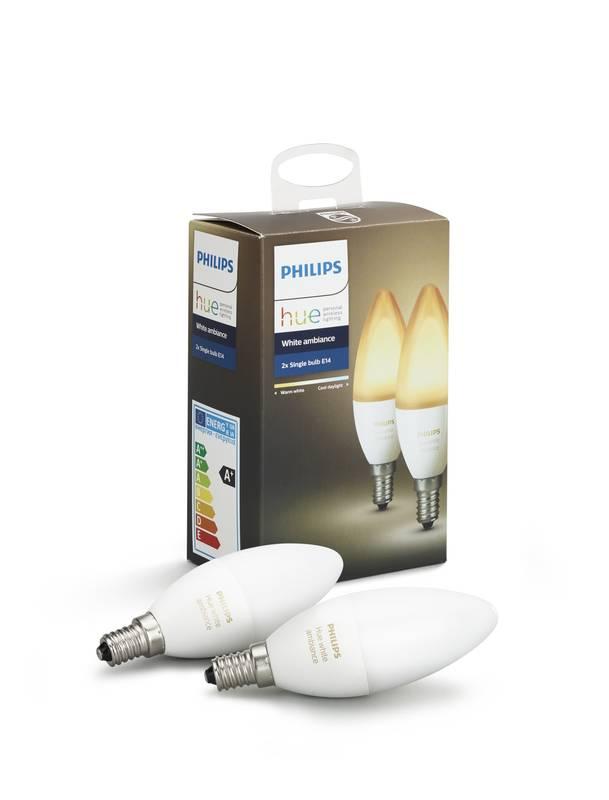 Žárovka LED Philips Hue 6W, E14, White Ambiance
