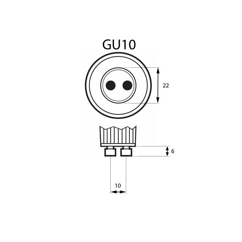 Žárovka LED Tesla bodová, 5W, GU10, teplá bílá